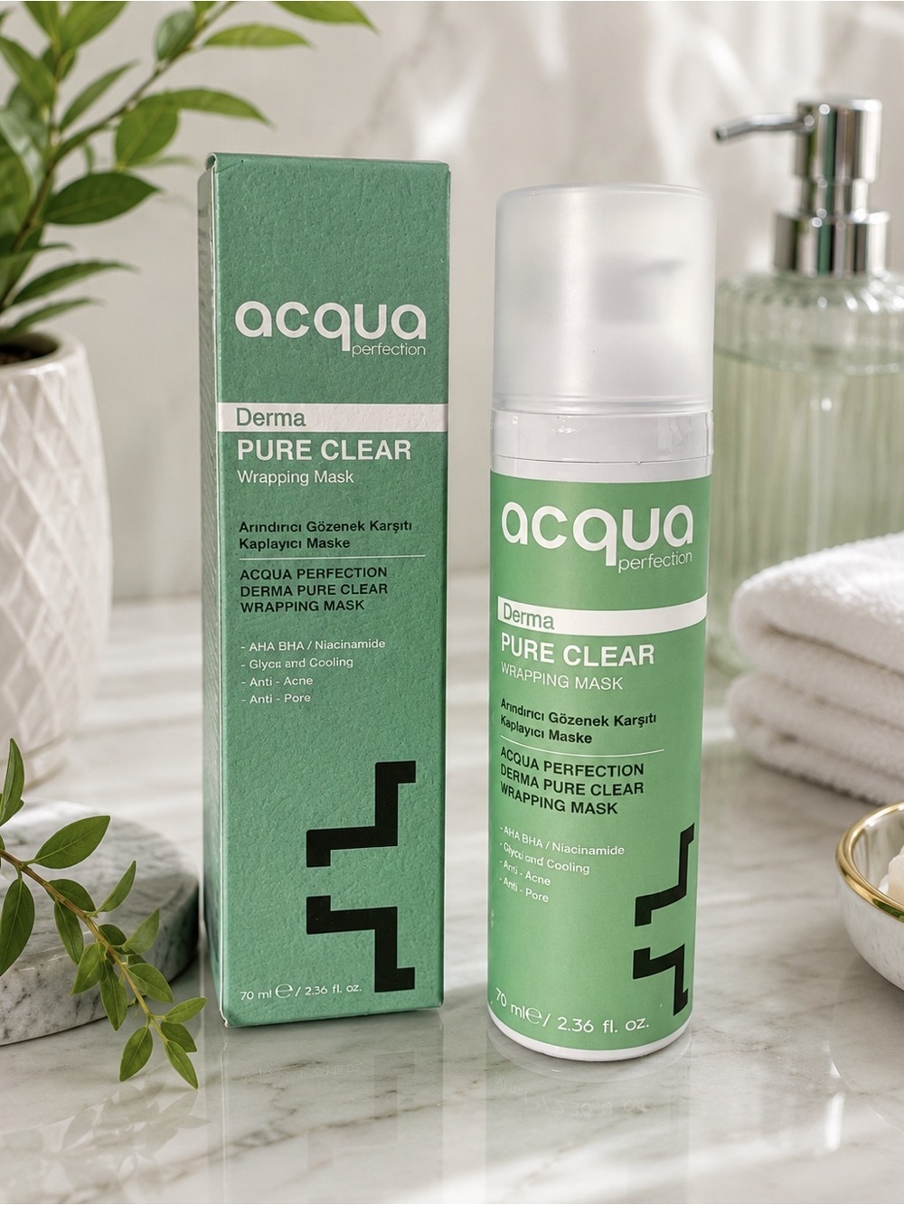 Acqua Perfection Derma Pure Clear Wrapping Mask AHA BHA Niacinamide 70ml